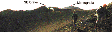 climb from SE crater