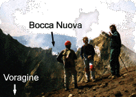 view of the crest between voragine an nuova from NE crater